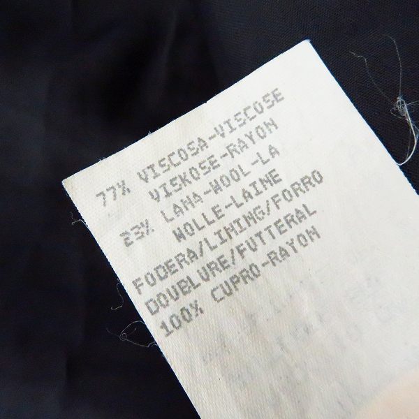 実際に弊社で買取させて頂いた【JPタグ】EMPORIO ARMANI/エンポリオ・アルマーニ 3B テーラードジャケット ブラック 48の画像 5枚目