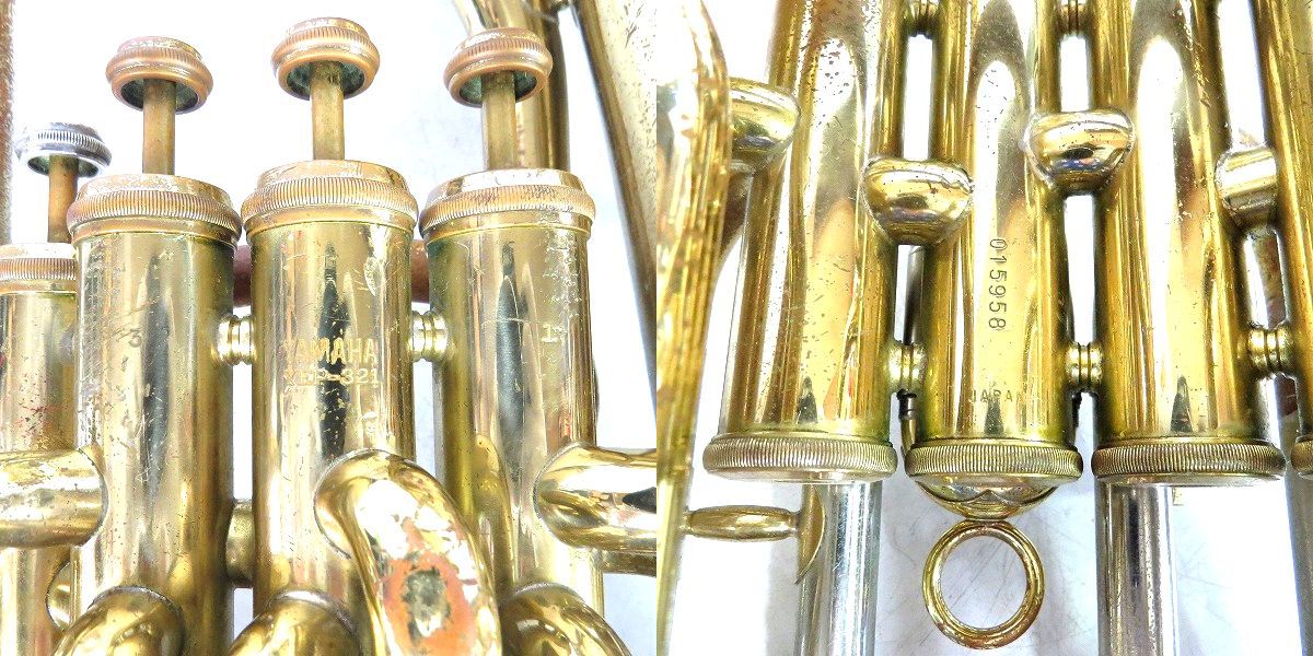 実際に弊社で買取させて頂いた★【ジャンク】YAMAHA/ヤマハ YEP321 ユーフォニアム 管楽器 ハードケース付きの画像 2枚目