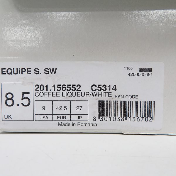 実際に弊社で買取させて頂いた【未使用】DIADORA/ディアドラ HERITAGE/ヘリテージ EQUIPE S. SW スニーカー C5314/27の画像 8枚目