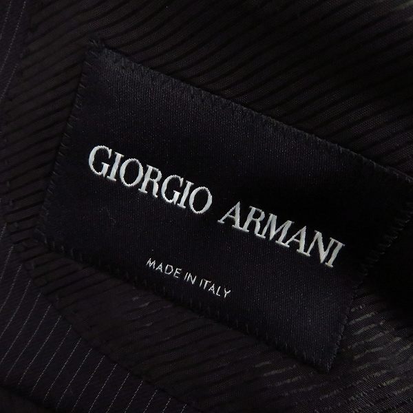 実際に弊社で買取させて頂いたGIORGIO ARMANI/ジョルジオアルマーニ ストライプ柄 3ボタン テーラードジャケット Size：50の画像 2枚目