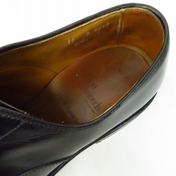 実際に弊社で買取させて頂いたAllen Edmonds/アレンエドモンズ park Auenue ストレートチップ レザーシューズ 5615/11D シューツリー付の画像 4枚目