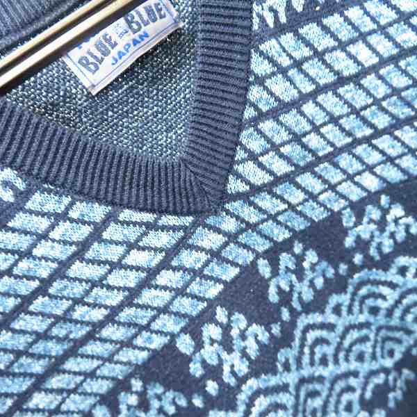 実際に弊社で買取させて頂いたBLUE BLUE/ブルーブルー インディゴ ニット ベスト/3の画像 5枚目