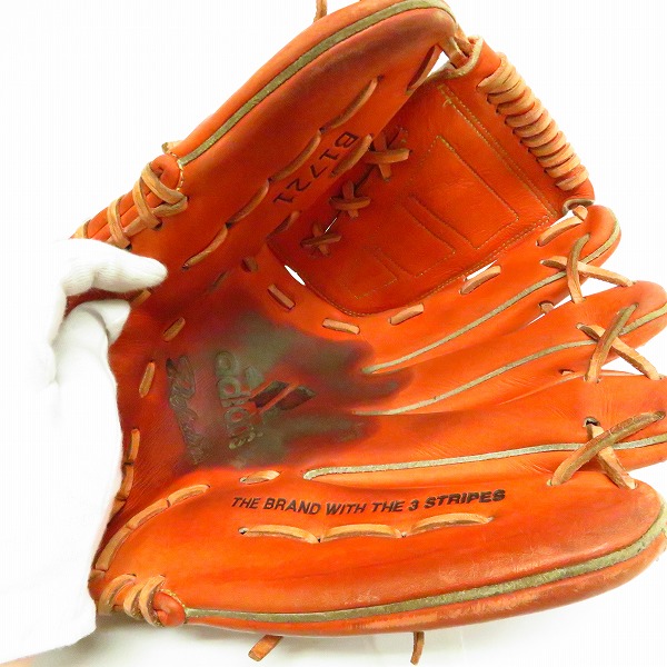 実際に弊社で買取させて頂いたadidas/アディダス Professional 521930 B1721 硬式/投手用 ピッチャー 野球 グローブ の画像 2枚目