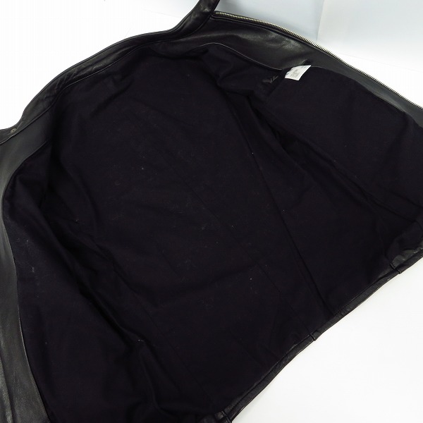 実際に弊社で買取させて頂いたLITHIUM HOMME/リチウムオム カウレザーシングル ライダースジャケット LH22-0104/1の画像 2枚目