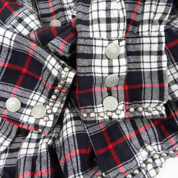 実際に弊社で買取させて頂いたBACKBONE/バックボーン×HTC スタッズロングシャツ ベルト付き/Sの画像 4枚目