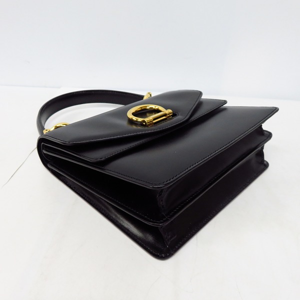 実際に弊社で買取させて頂いたCELINE/セリーヌ ヴィンテージ/ビンテージ ガンチーニ Wフラップ ハンドバッグの画像 3枚目