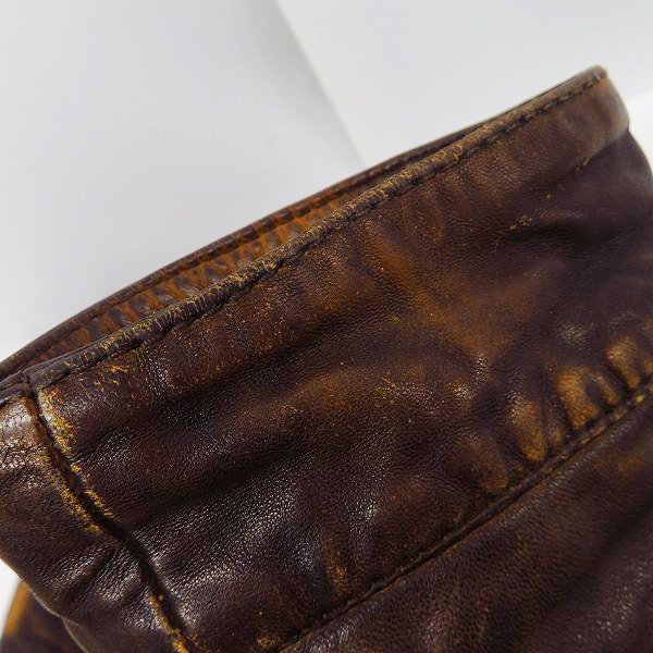 実際に弊社で買取させて頂いたHUGO BOSS/ヒューゴボス ラムレザー ライダースジャケット/40Rの画像 9枚目