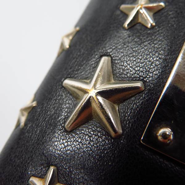 実際に弊社で買取させて頂いたJIMMY CHOO/ジミーチュウ レザー スタースタッズ レザーキーケースの画像 7枚目