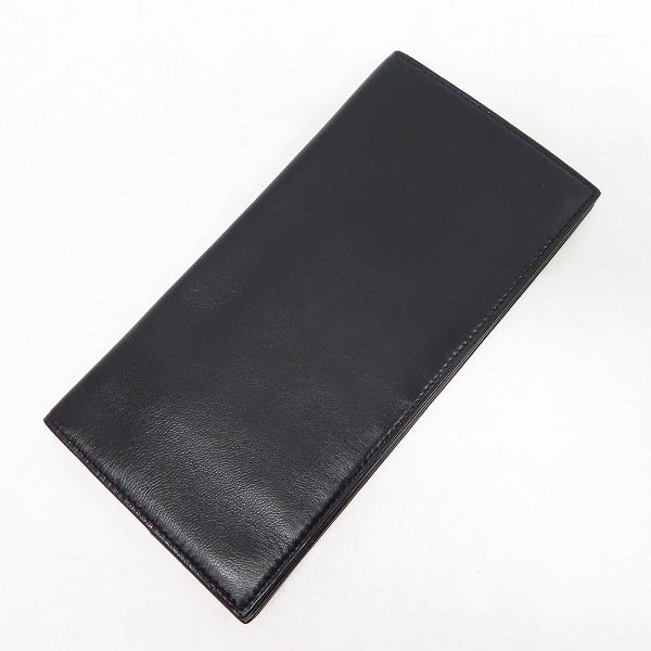 実際に弊社で買取させて頂いたLOEWE/ロエベ レザー 二つ折り 長財布/ロングウォレット ブラックの画像 1枚目