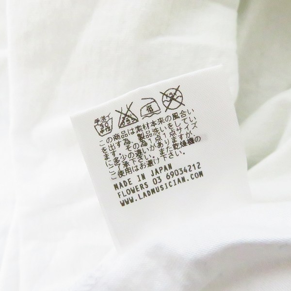 実際に弊社で買取させて頂いたLAD MUSICIAN/ラッドミュージシャン 3 ナンバープリント ハーフスリーブ/半袖 カットソー/Tシャツ Size：44の画像 4枚目