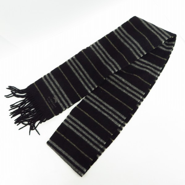 実際に弊社で買取させて頂いたBURBERRY/バーバリー ブルーレーベル 他 カシミヤ マフラー 2点セットの画像 2枚目