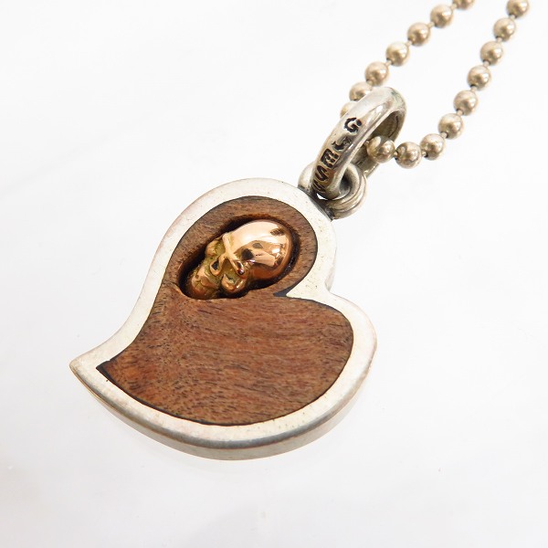 実際に弊社で買取させて頂いたSTANLEY GUESS/スタンリーゲス ハートウッドインレイド ペンダント