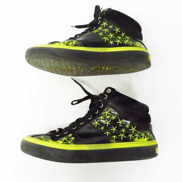 実際に弊社で買取させて頂いたJIMMY CHOO/ジミーチュウ スター 星柄 ハイカットスニーカー 43の画像 3枚目
