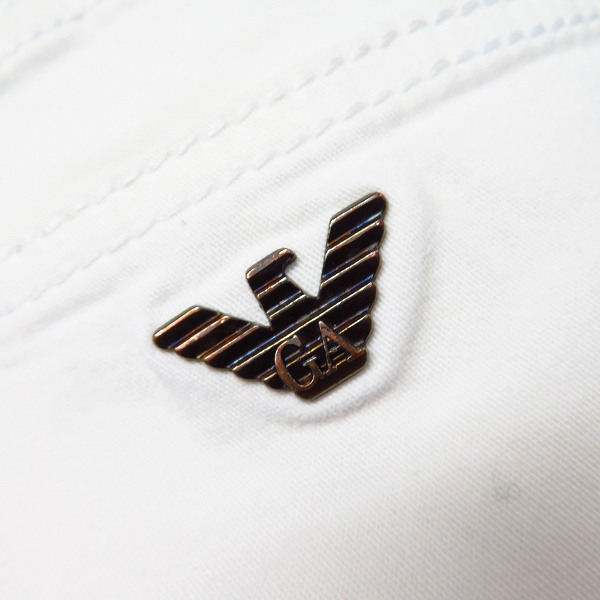 実際に弊社で買取させて頂いたEMPORIO ARMANI/エンポリオアルマーニ Sean:Basic Fit ストレッチ コットンパンツ ホワイト Size：34の画像 2枚目