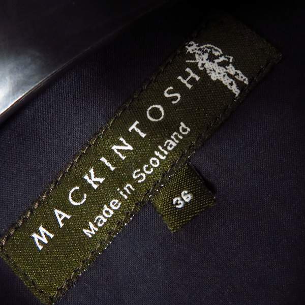 実際に弊社で買取させて頂いたMACKINTOSH/マッキントッシュ ステンカラー ゴム引きロングコート 英国製/3600の画像 2枚目