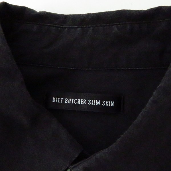 実際に弊社で買取させて頂いたDIET BUTCHER SLIM SKIN/ダイエットブッチャースリムスキン  パッチ刺繍 半袖シャツの画像 2枚目
