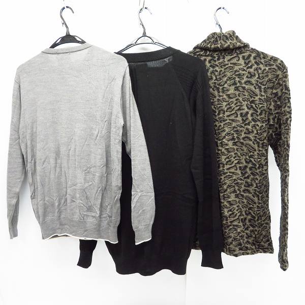 実際に弊社で買取させて頂いたFACTOTUM/ファクトタム レオパード柄/無地 カーディガン/ウール混 ニット 3点セットの画像 1枚目