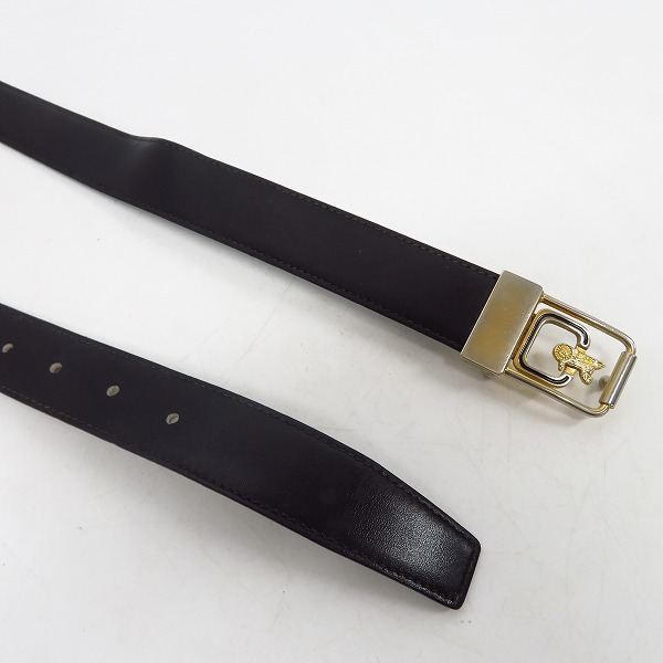 実際に弊社で買取させて頂いたCELINE/セリーヌ 馬車バックル レザーベルトの画像 2枚目