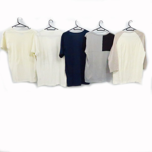 実際に弊社で買取させて頂いたFACTOTUM/ファクトタム 星条旗 プリント 等 ハーフスリーブ/半袖/7分丈 カットソー/Tシャツ 46/48 5点セットの画像 1枚目