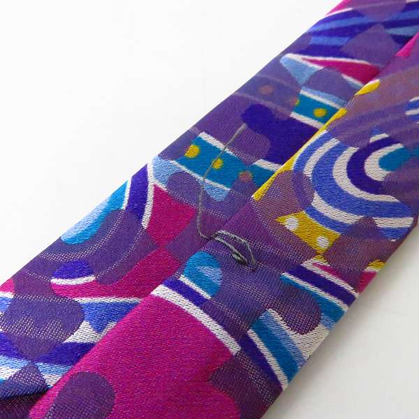 実際に弊社で買取させて頂いたETRO/エトロ ペイズリー×パズル総柄シルクネクタイの画像 3枚目