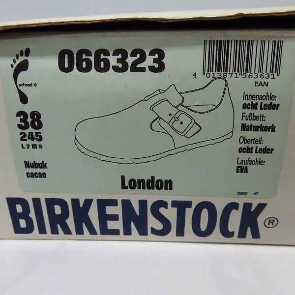 実際に弊社で買取させて頂いたBIRKENSTOCK/ビルケンシュトック Nubuk cacao レザーサンダル ブラウン/38 の画像 7枚目