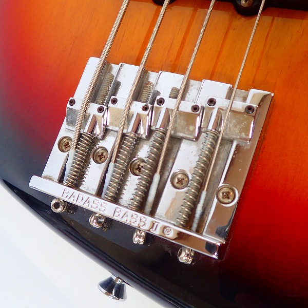 実際に弊社で買取させて頂いた★ESP/イーエスピー ジャズベース タイプサンバースト  BADASS BASS Ⅱ 付き エレキベース ソフトケースの画像 5枚目
