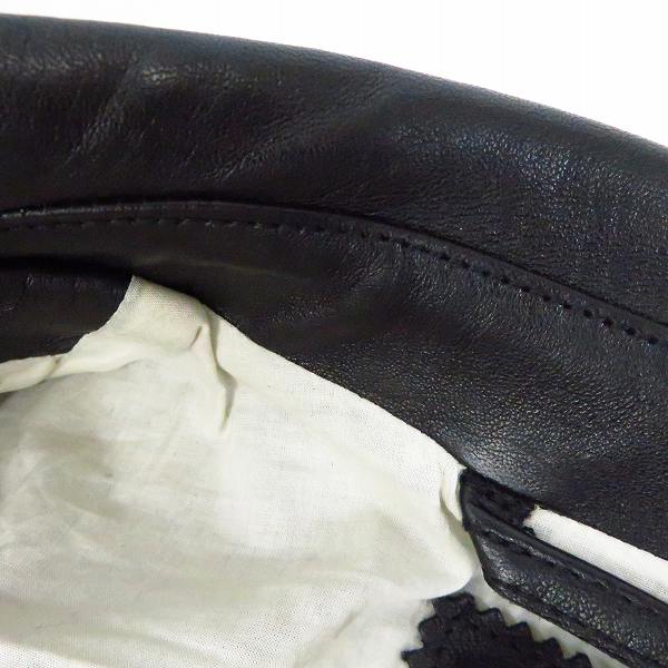 実際に弊社で買取させて頂いたDIESEL BLACK GOLD/ディーゼルブラックゴールド L-PERF ラムスキン ダブルライダース 00S0QZ/48の画像 4枚目