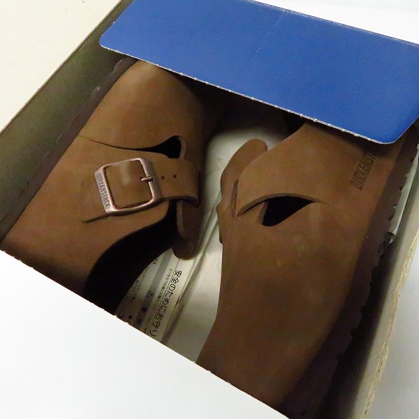 実際に弊社で買取させて頂いたBIRKENSTOCK/ビルケンシュトック Nubuk cacao レザーサンダル ブラウン/38 の画像 6枚目