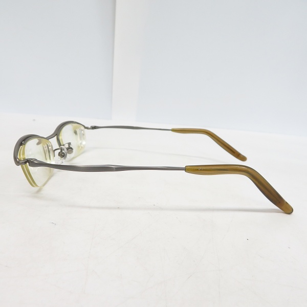 実際に弊社で買取させて頂いた999.9/フォーナインズ メタル ハーフリム アイウェア/メガネフレーム S-207Tの画像 2枚目