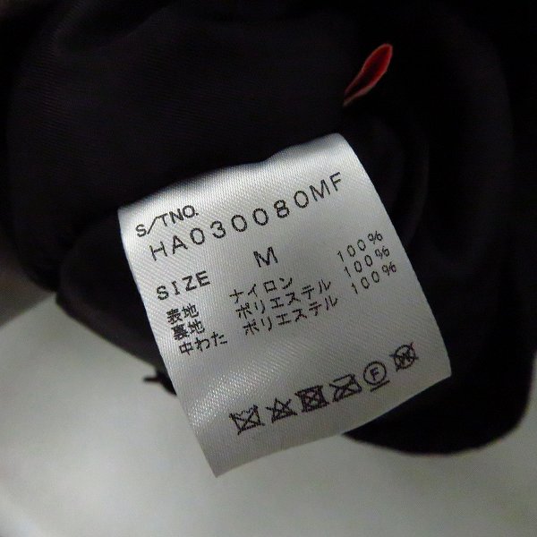 実際に弊社で買取させて頂いた【未使用】HARE/ハレ PRIMALOFT HAPPY MONSTER 中綿ジャケット /Mの画像 3枚目