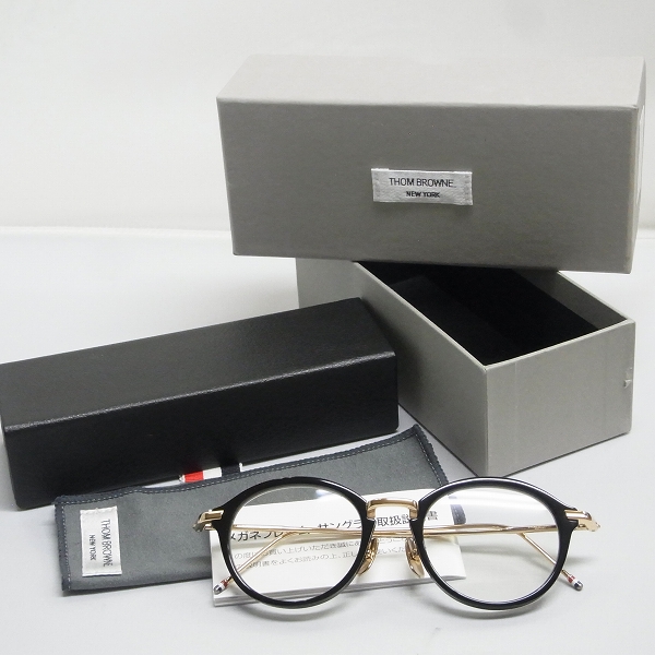 実際に弊社で買取させて頂いたTHOM BROWNE/トムブラウン 眼鏡/メガネフレーム TB-011A-49の画像 8枚目