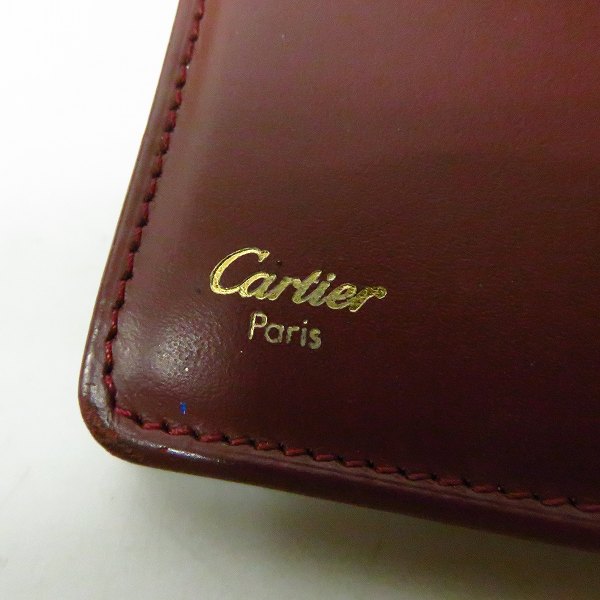 実際に弊社で買取させて頂いたCartier/カルティエ マストライン 二つ折り レザー 長財布の画像 5枚目