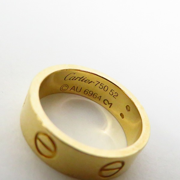 実際に弊社で買取させて頂いたCartier/カルティエ ラブリング イエローゴールド/YG 750/11.5号の画像 3枚目