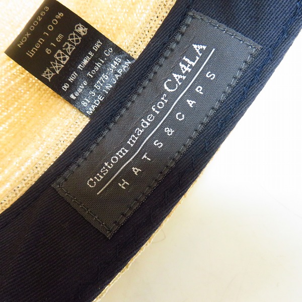 実際に弊社で買取させて頂いたCA4LA/カシラ KNOX NEWYORK  リネンハットの画像 5枚目