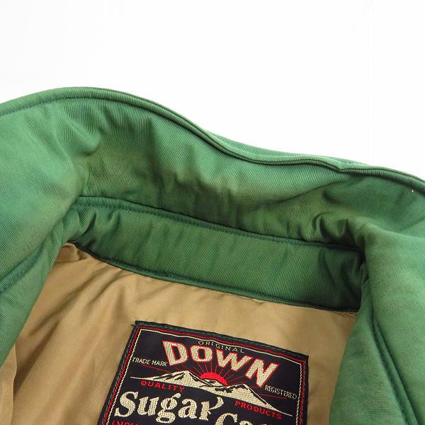 実際に弊社で買取させて頂いたSUGAR CANE/シュガーケーン レザー切替し ダウンジャケット/Lの画像 6枚目