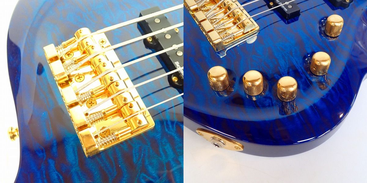 実際に弊社で買取させて頂いた★【美品】ESP/イーエスピー オーダーメイド フォレストタイプ FRXシェイプ 5弦 エレキベース ソフトケース付きの画像 5枚目