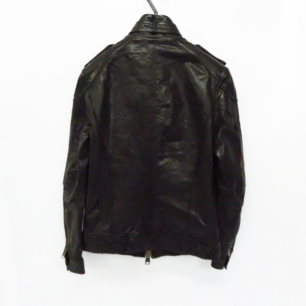 実際に弊社で買取させて頂いたBUFFALO BOBS/バッファローボブス PURE GOLD ラムフルベジタブルレザー シングルライダース ジャケット MFP5426/1の画像 1枚目