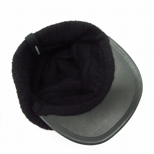 実際に弊社で買取させて頂いたBACKLASH/バックラッシュ レザーツバ付き ニットキャップの画像 3枚目