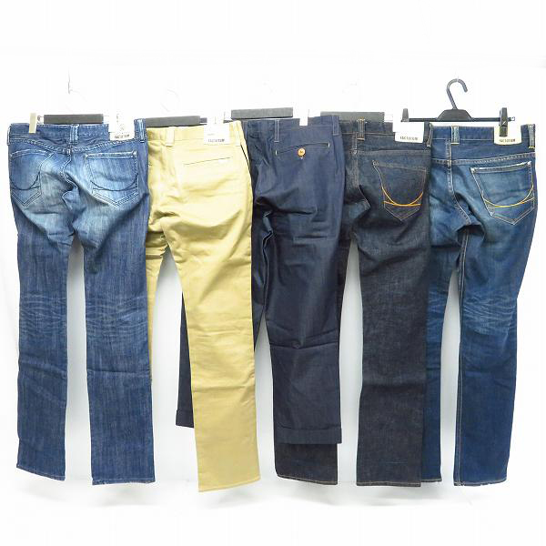 実際に弊社で買取させて頂いたFACTOTUM//ファクトタム デニムパンツ/ストレートパンツ等 30/31/48 5点セット の画像 1枚目
