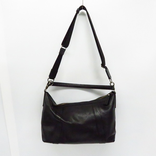 実際に弊社で買取させて頂いたBURBERRY/バーバリー ショルダーバック レザー 裏地チェックの画像 1枚目