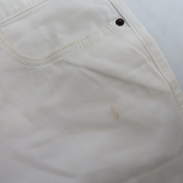 実際に弊社で買取させて頂いたEMPORIO ARMANI/エンポリオアルマーニ Regular Fit ストレッチ コットンパンツ ホワイト Size：34の画像 7枚目