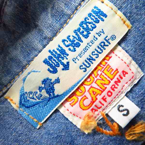 実際に弊社で買取させて頂いたSUGAR CANE/シュガーケーン JOHN SEVERSON SUN SURF/ジョンセバーソン サンサーフ 刺繍 デニムシャツ JS22751 Size：S の画像 2枚目