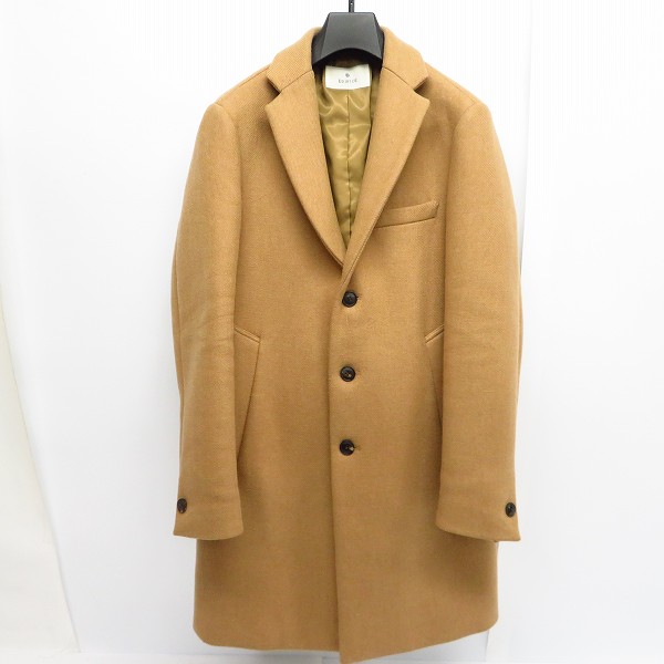 実際に弊社で買取させて頂いたEDIFICE/エディフィス メルトンウールコート ベージュ/48