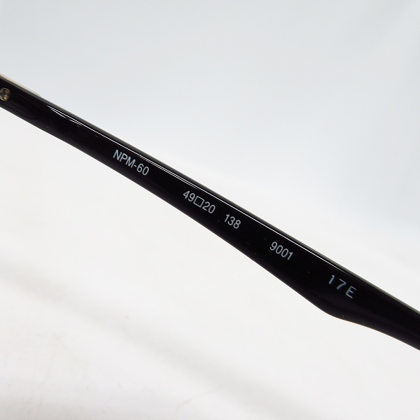 実際に弊社で買取させて頂いた999.9/フォーナイン ネオプラスチックフレーム/アイウェア NPM-60の画像 4枚目