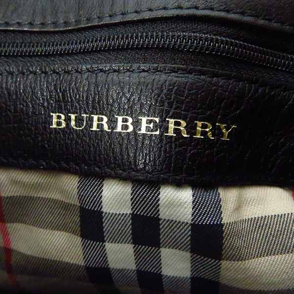 実際に弊社で買取させて頂いたBURBERRY/バーバリー ショルダーバック レザー 裏地チェックの画像 4枚目