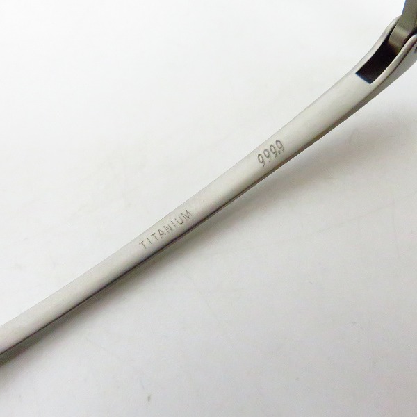 実際に弊社で買取させて頂いた999.9/フォーナインズ 眼鏡/メガネフレーム チタニウム S-307Tの画像 3枚目