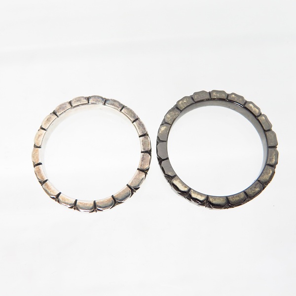 実際に弊社で買取させて頂いたDEAL DESIGN/ディールデザイン マイクロクロスリング SV/BK 15号 2点セットの画像 3枚目