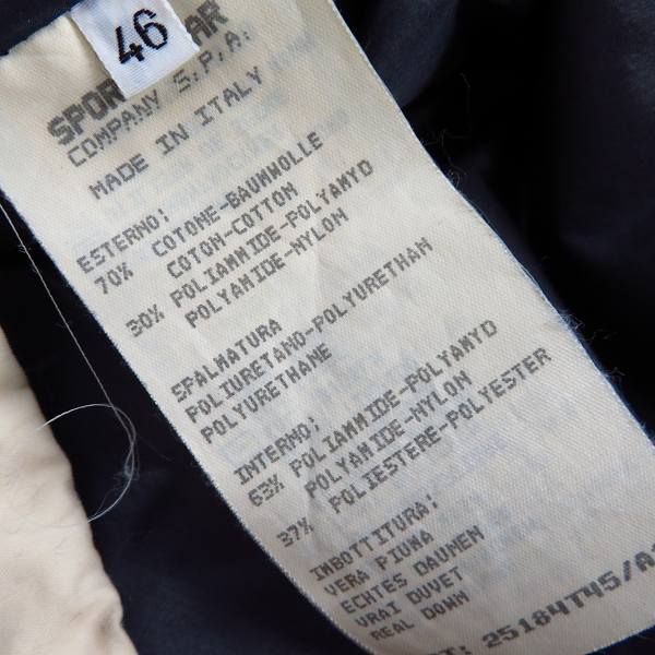 実際に弊社で買取させて頂いたC.P.COMPANY/シーピーカンパニー PIUMA DOCA 中綿ジャケット 25184T45/A5 46の画像 4枚目