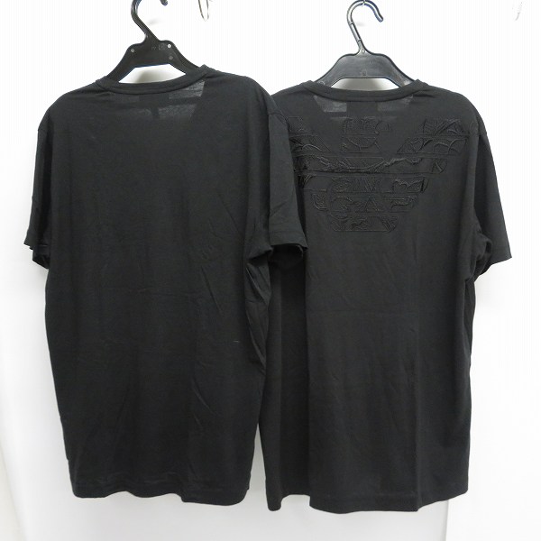 実際に弊社で買取させて頂いたARMANI JEANS/アルマーニジーンズ Tシャツ バックロゴ刺繍/M 2点セットの画像 1枚目