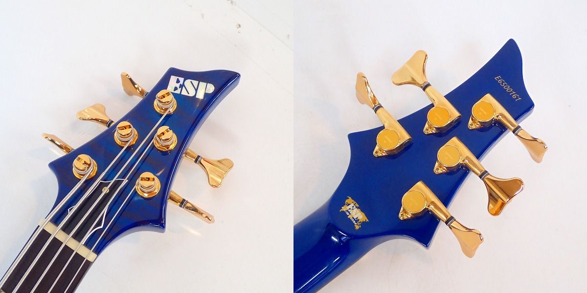 実際に弊社で買取させて頂いた★【美品】ESP/イーエスピー オーダーメイド フォレストタイプ FRXシェイプ 5弦 エレキベース ソフトケース付きの画像 3枚目